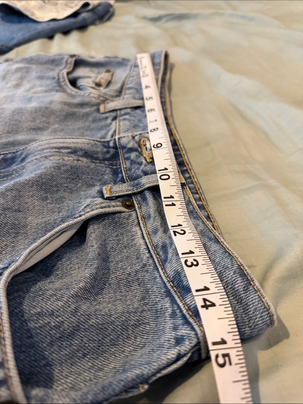 Topshop High-Rise Denim Shorts